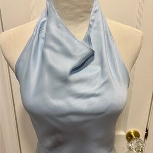 Anthropologie - Conditions Apply New Elegant Light Blue Cowl Dress